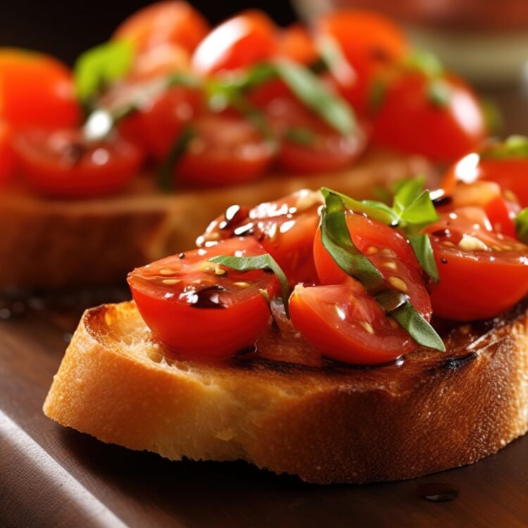 Bruschette al pomodoro e basilico senza burro, un antipasto estivo fresco